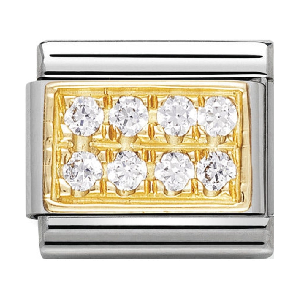 Nomination Charms 18ct and White CZ Pave