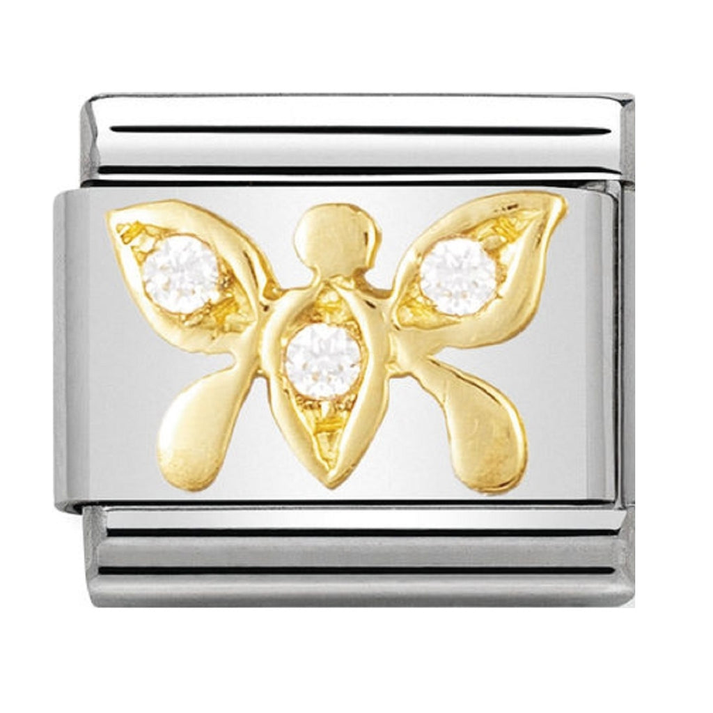 Nomination Charms 18ct and CZ Butterfly