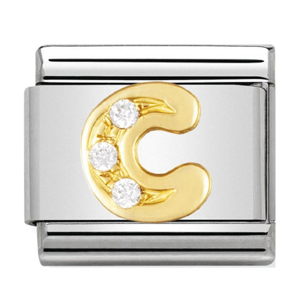 Nomination Charms 18ct and CZ Letter C