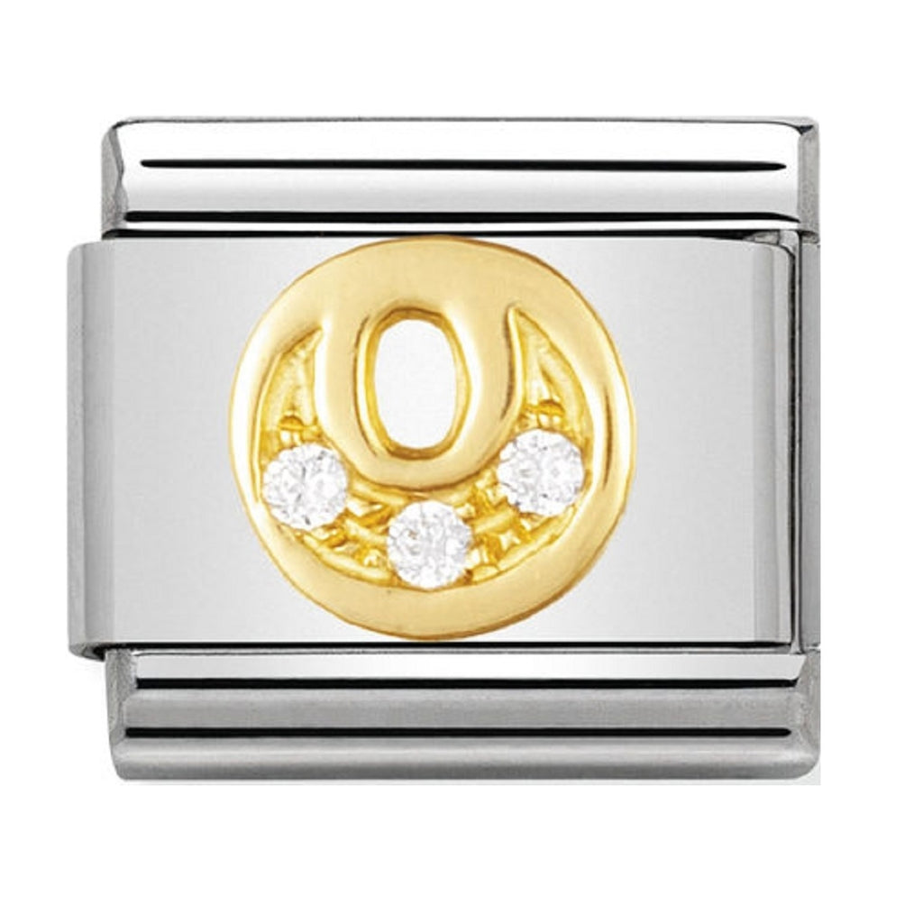 Nomination Charms 18ct and CZ Letter O