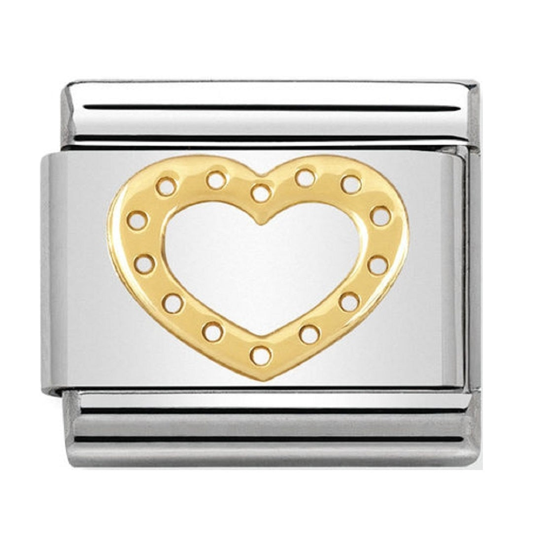 NOMINATION Charm Gold Heart with Dots