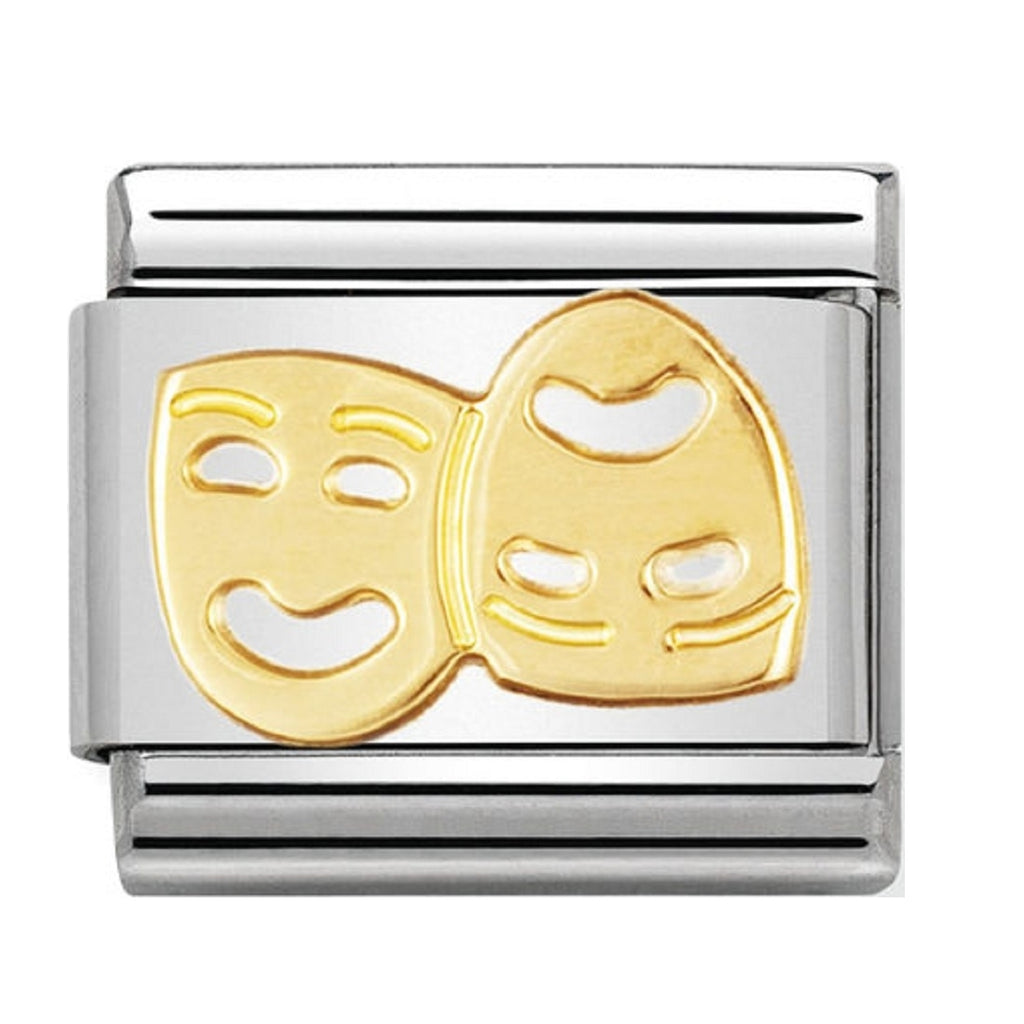 Nomination Charms Classic Gold 18ct Theatre Masks