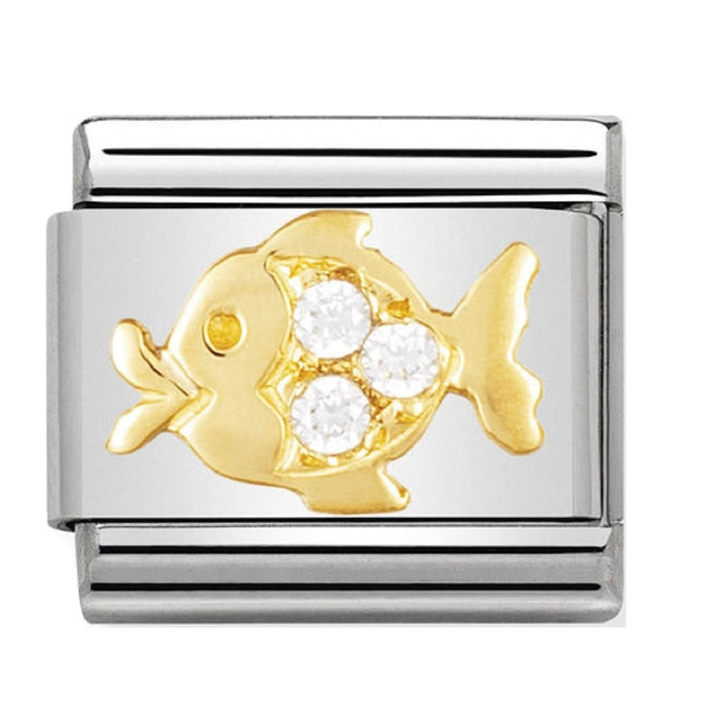 Nomination Charms Fish 18ct and Cz