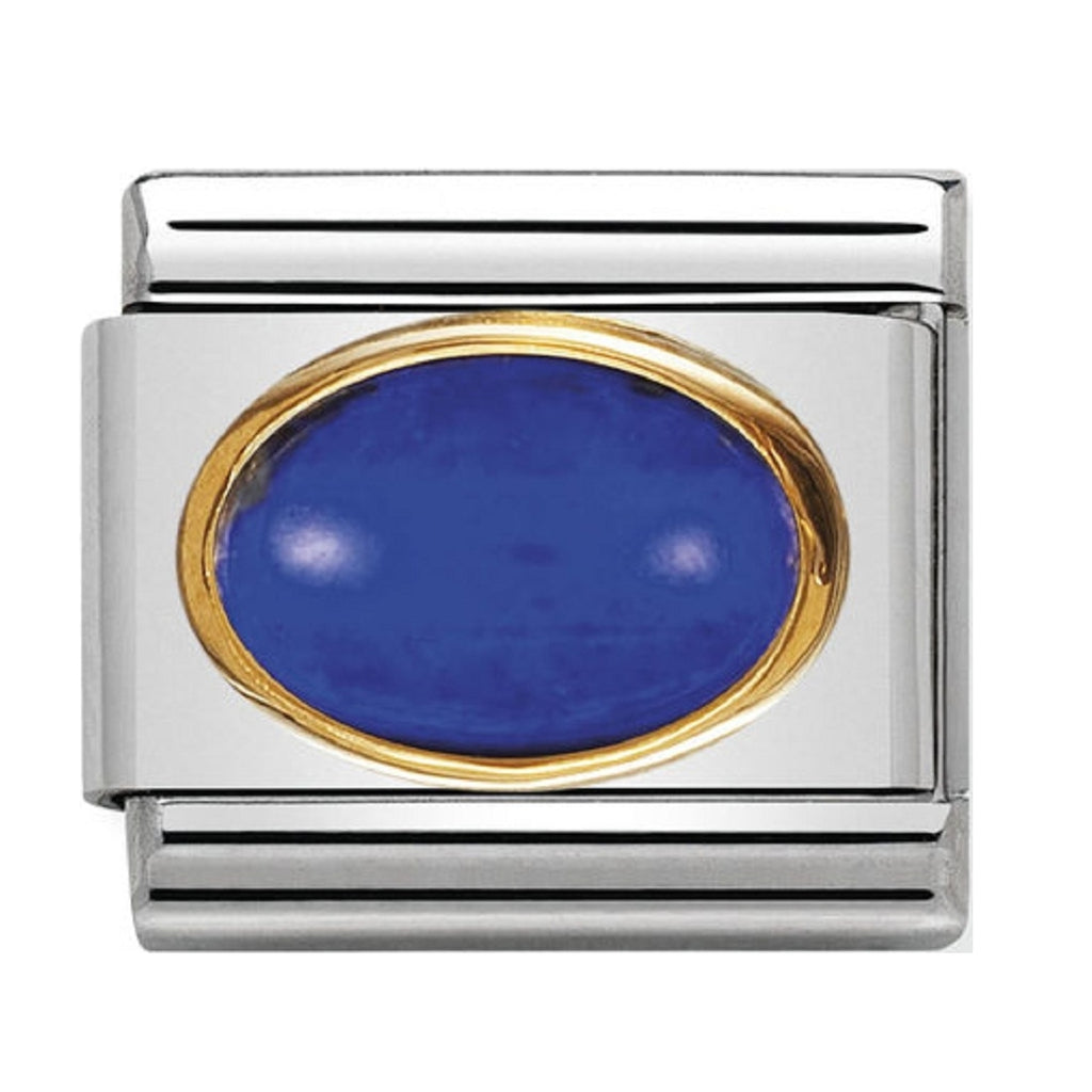 Nomination Charms Lapis Oval with Gold