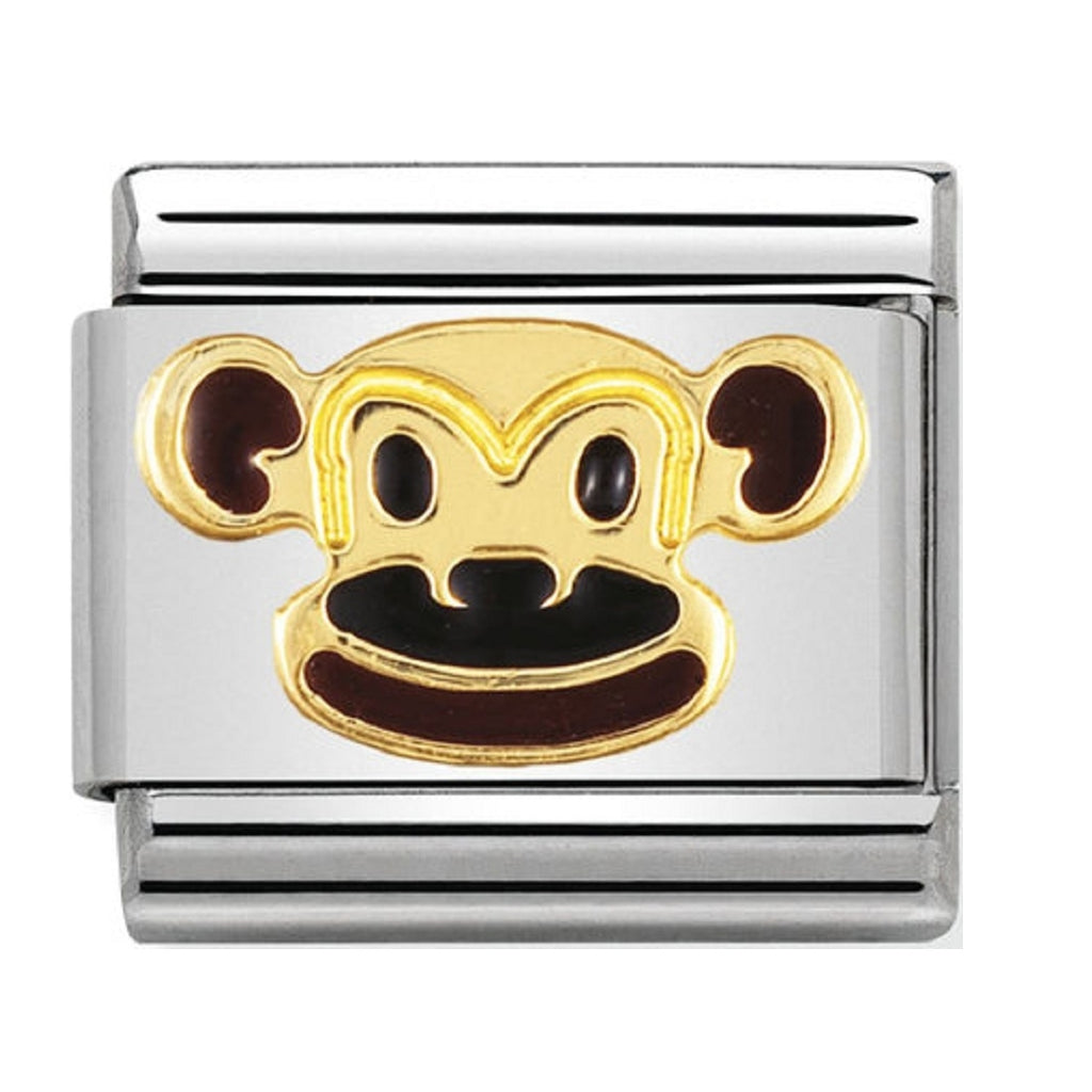 Nomination Charms 18ct and Enamel Cheeky Monkey