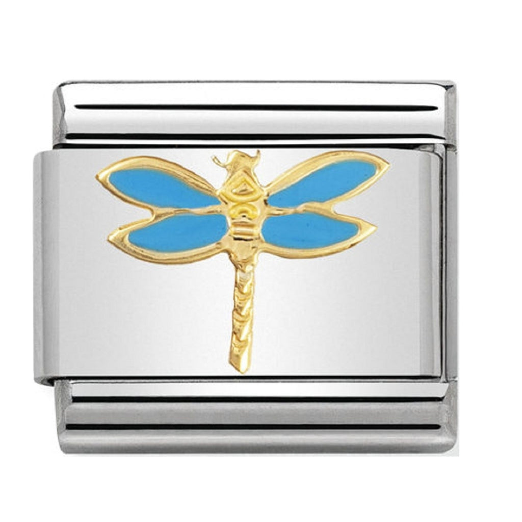 Nomination Charms 18ct and Enamel Dragon Fly