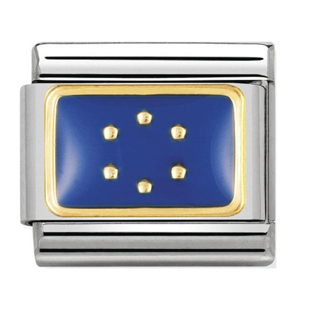 Nomination Charms 18ct and Enamel Europe Flag