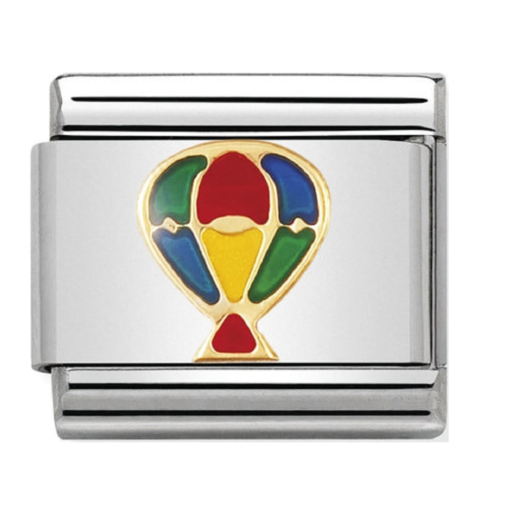 Nomination Charms 18ct and Enamel Hot Air Balloon 