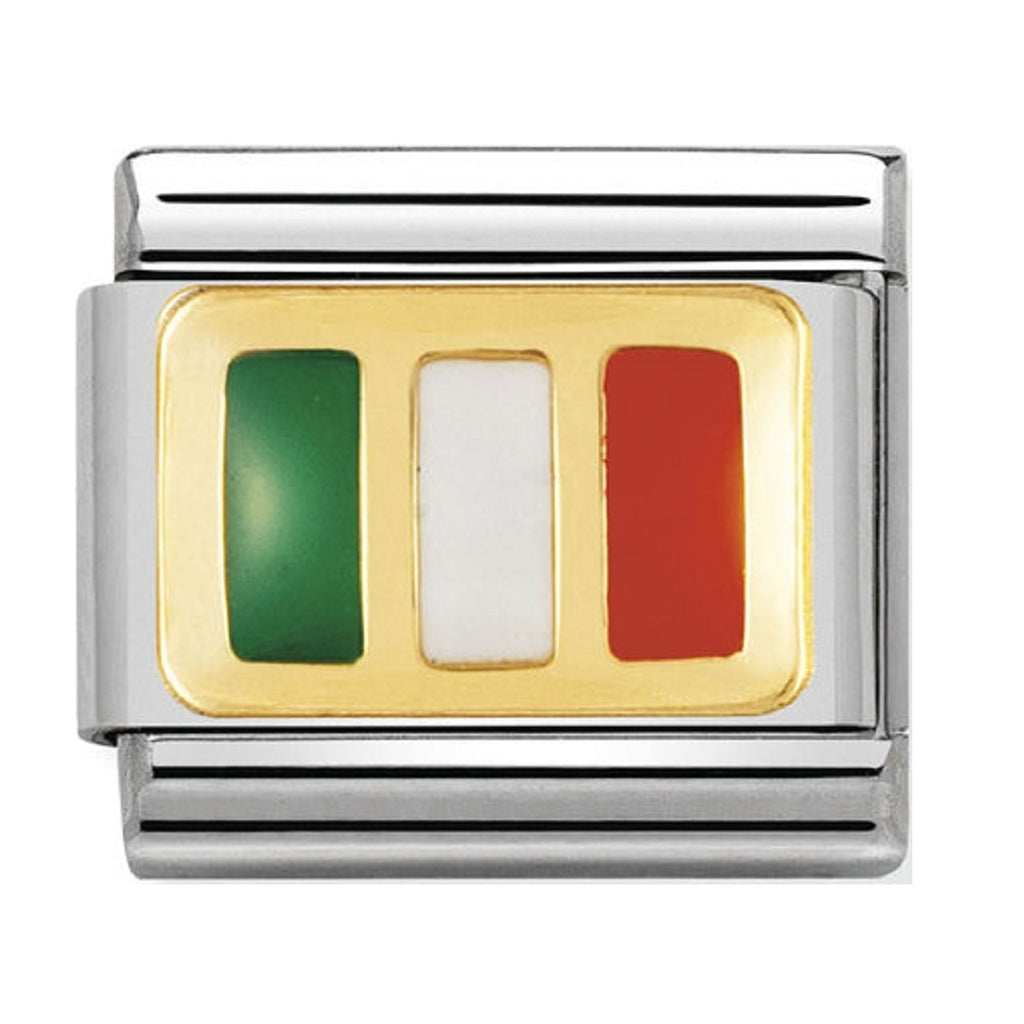 Nomination Charms 18ct and Enamel Ireland Flag