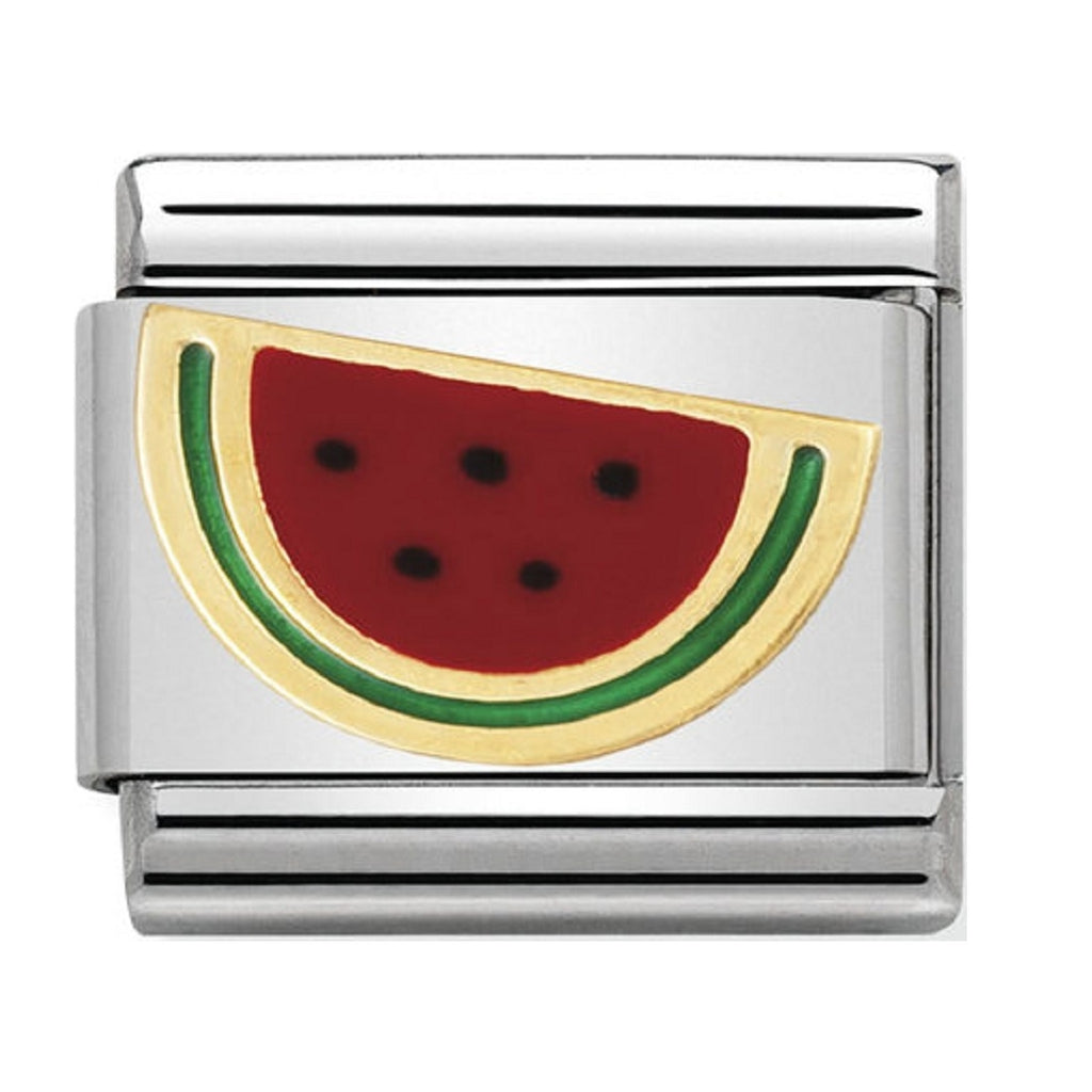 Nomination Charms 18ct and Enamel Melon Slice