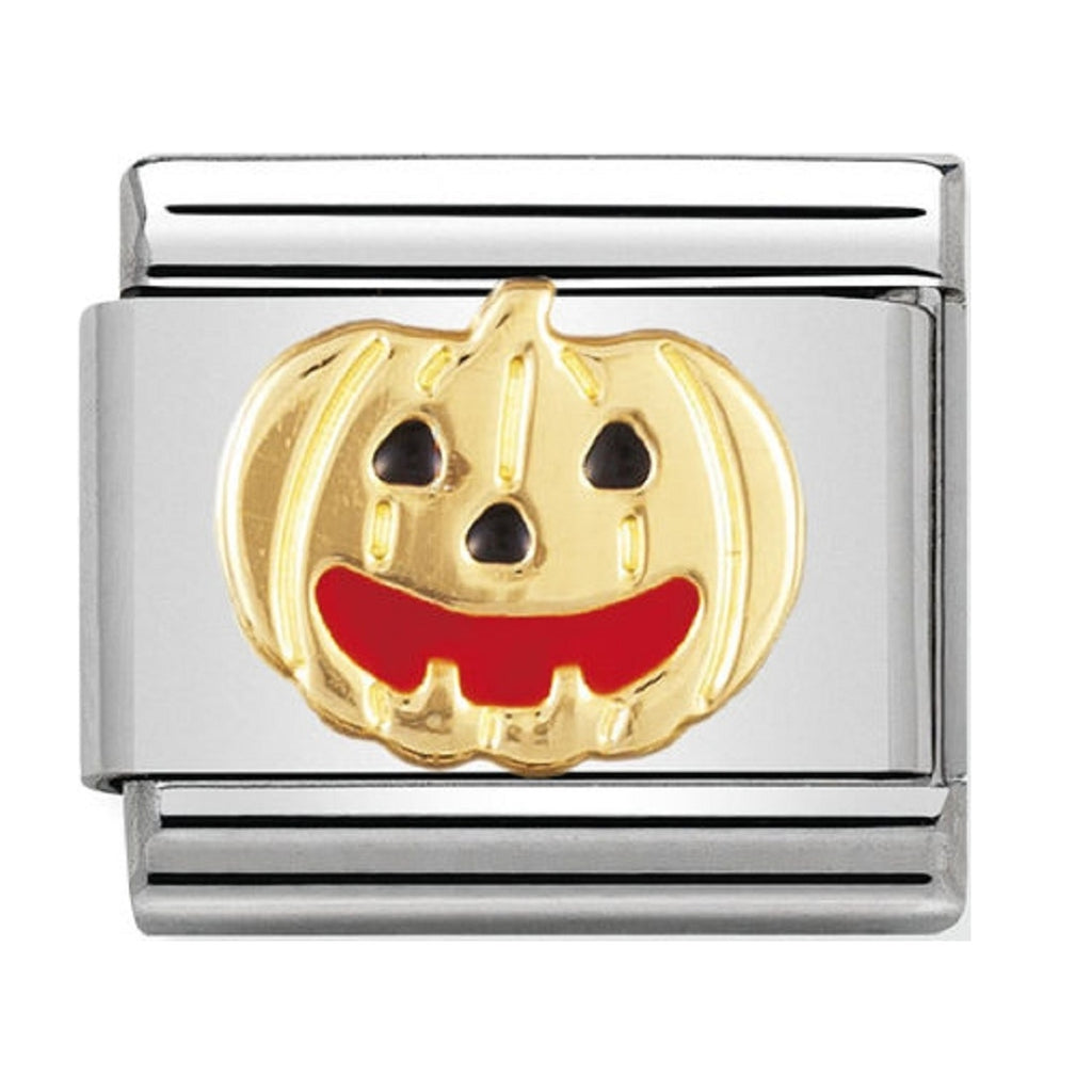 Nomination Charms 18ct and Enamel Pumpkin