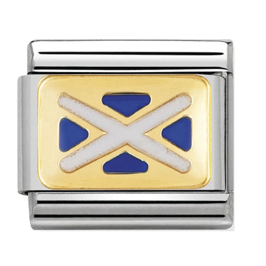 Nomination Charms 18ct and Enamel Scotland Flag