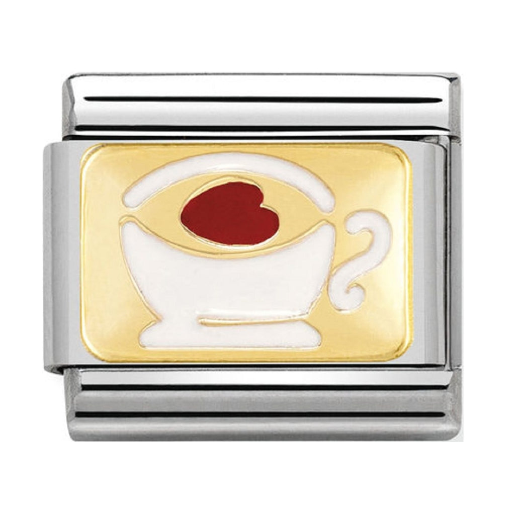 Nomination Charms 18ct and Enamel Tea made with love