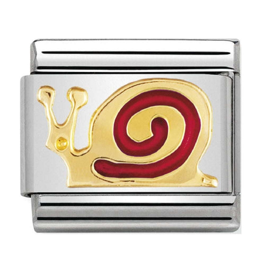 Nomination Charms 18ct and Red Enamel Snail