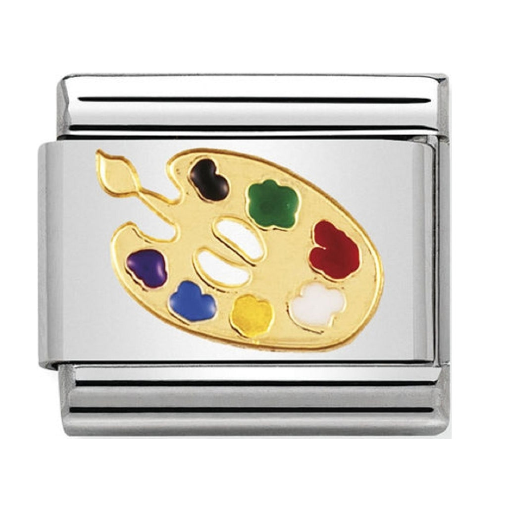 Nomination Charms 18ct Gold and Enamel Artist Palette