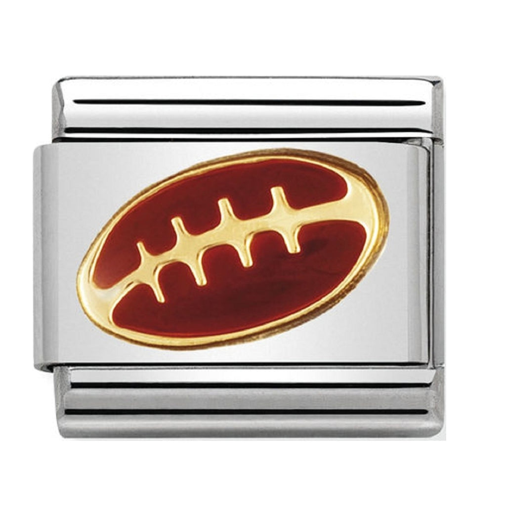 Nomination Charms American Football 18ct Gold and Enamel