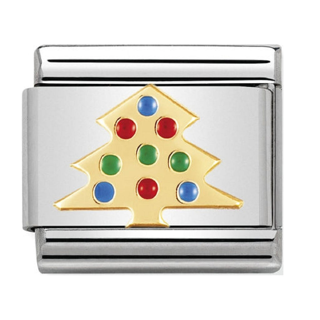 Nomination Charms Christmas Tree Gold and Enamel 030225-03