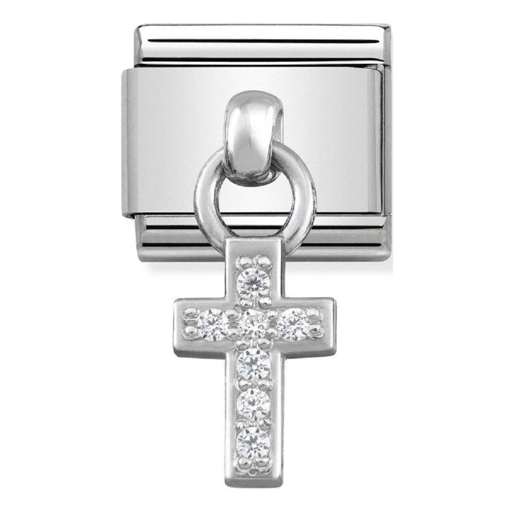 Nomination Link Silver Cross with CZ 