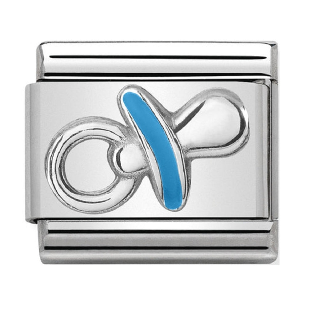Nomination Link Silver Blue Pacifier