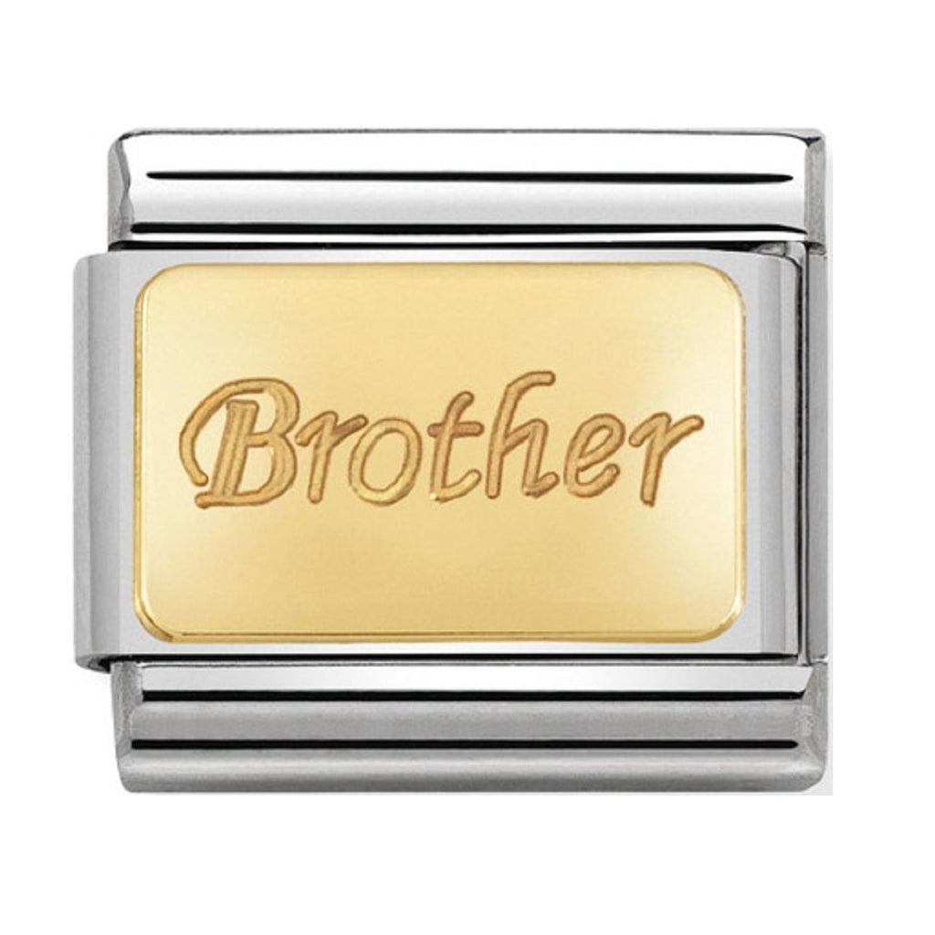Nomination Link 18ct Gold Brother