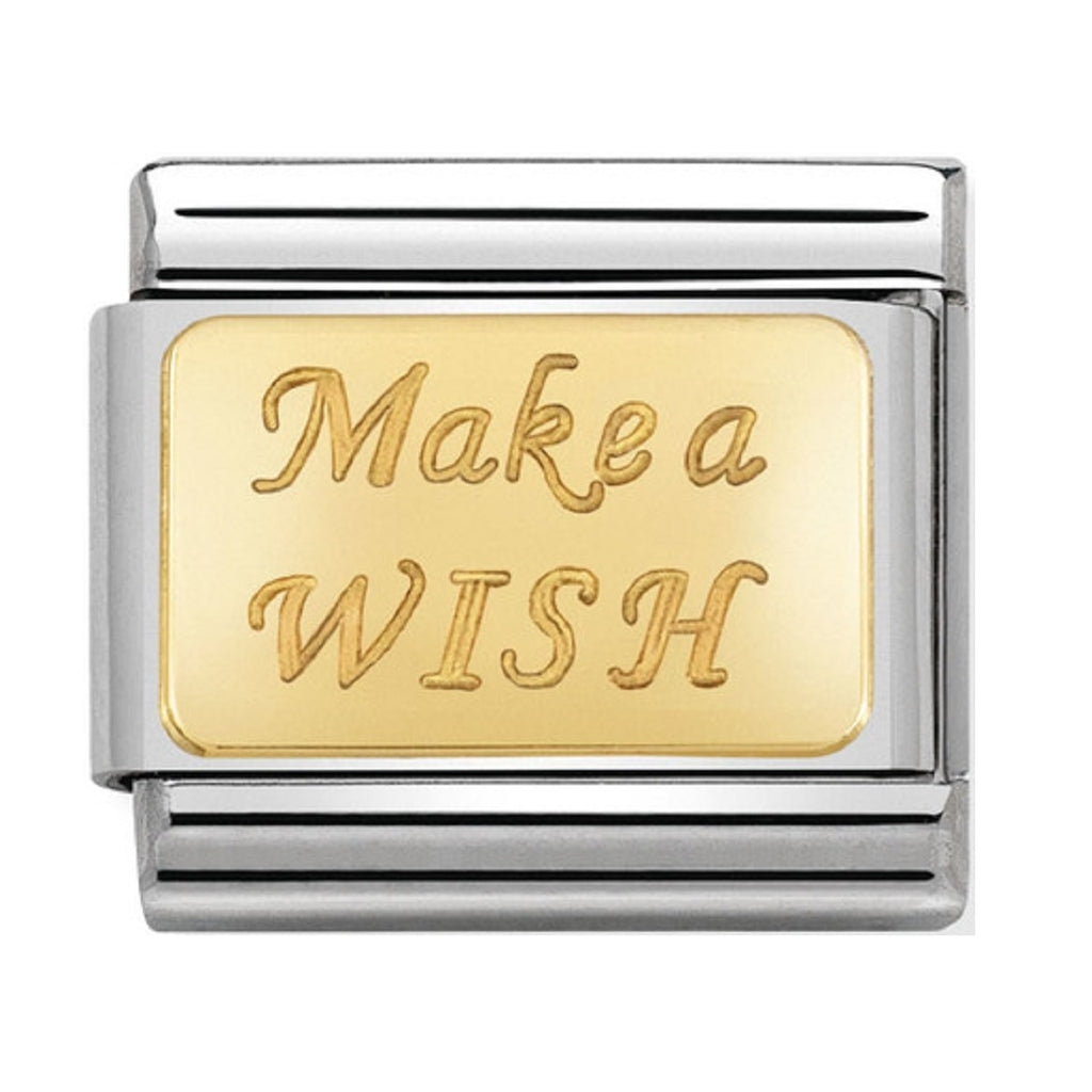 Nomination Link 18ct Gold Make a Wish