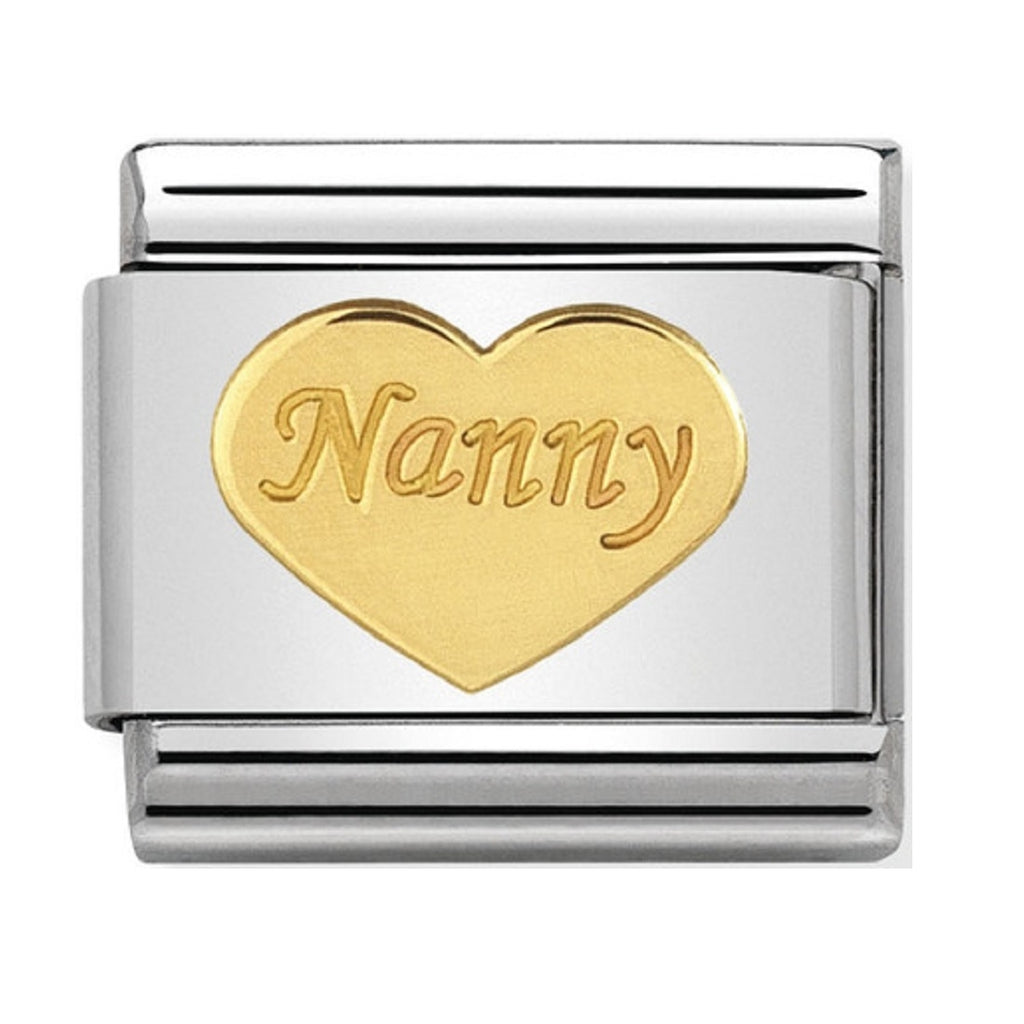 Nomination Link 18ct Gold Nanny Heart
