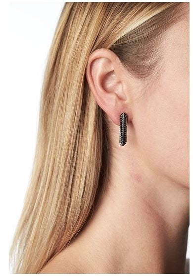 Sif Jakobs Silver and CZ Earrings Trapani Black
