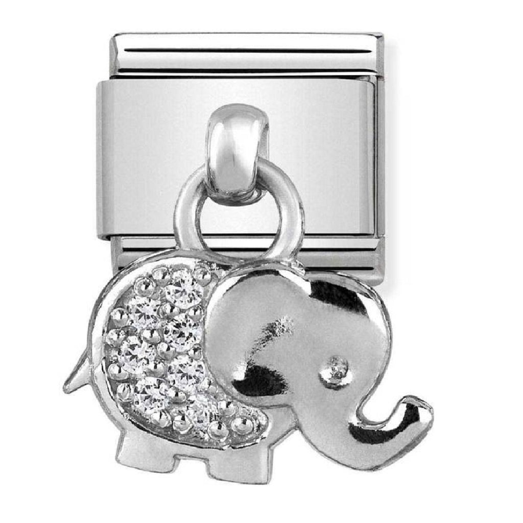 Nomination Link Silver Elephant with CZ 