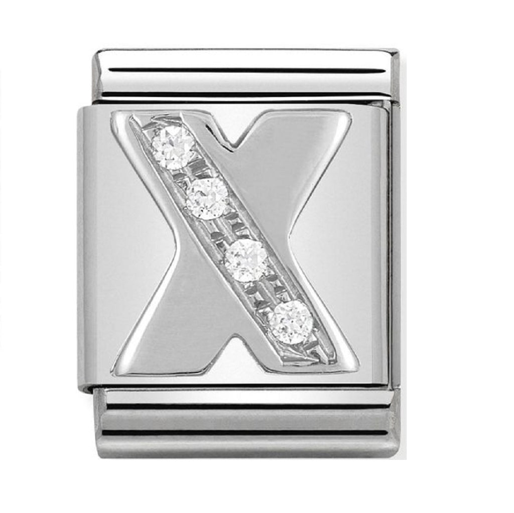 Nomination Charms Silver CZ Letter X