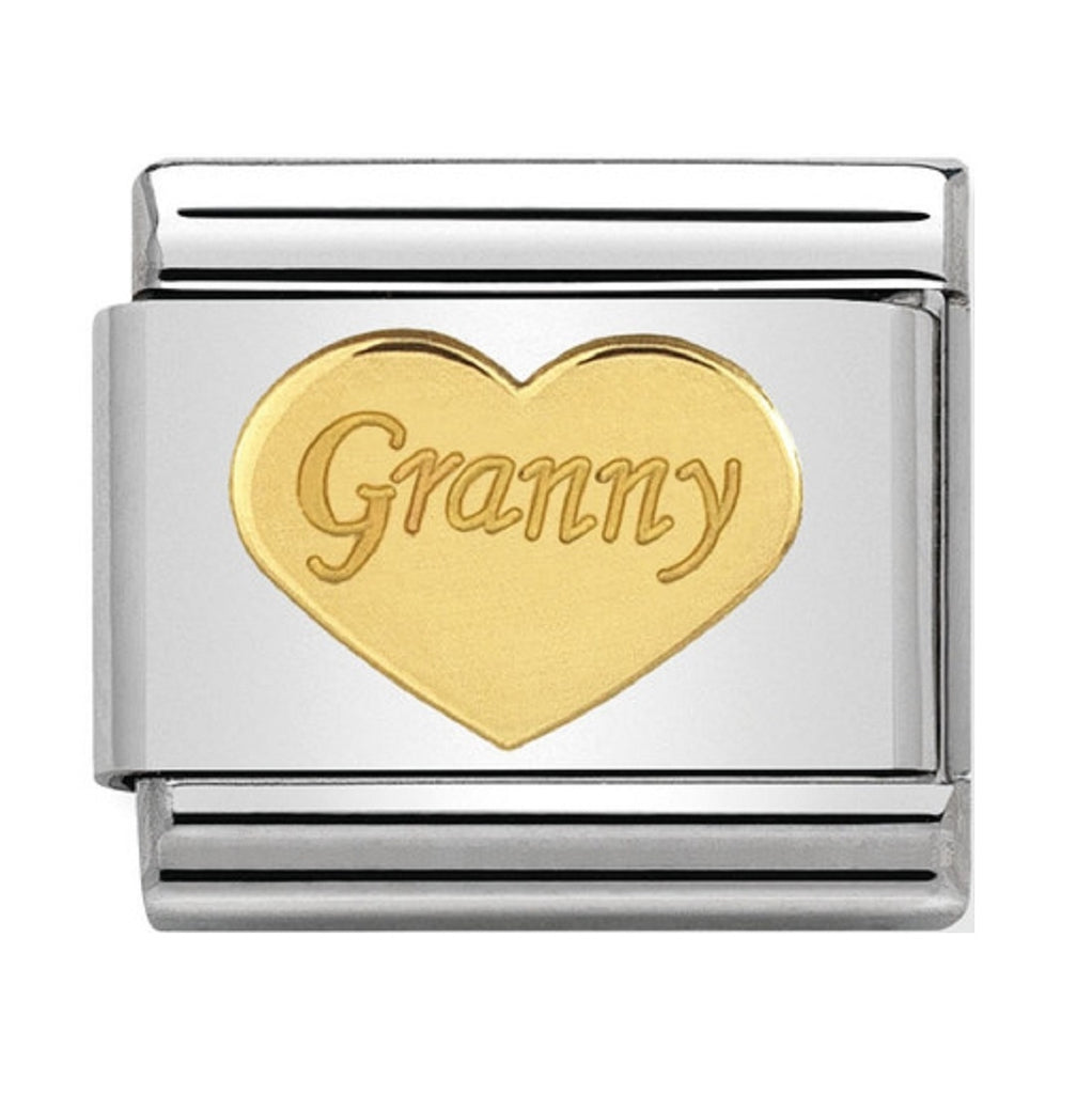 Nomination Link 18ct Gold Heart Granny