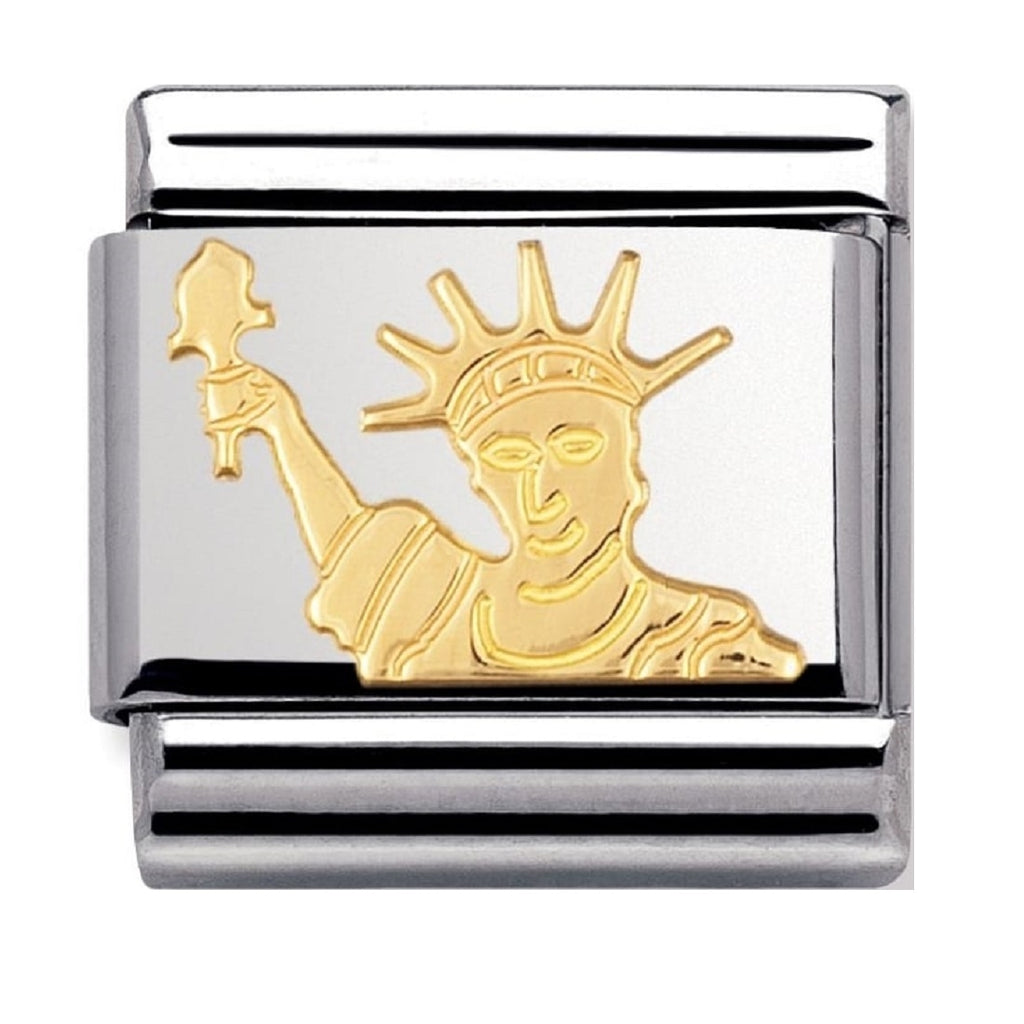 Nomination Link 18ct Gold Statue of Liberty