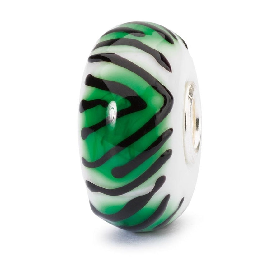 Trollbeads Silver & Glass Emerald Tiger