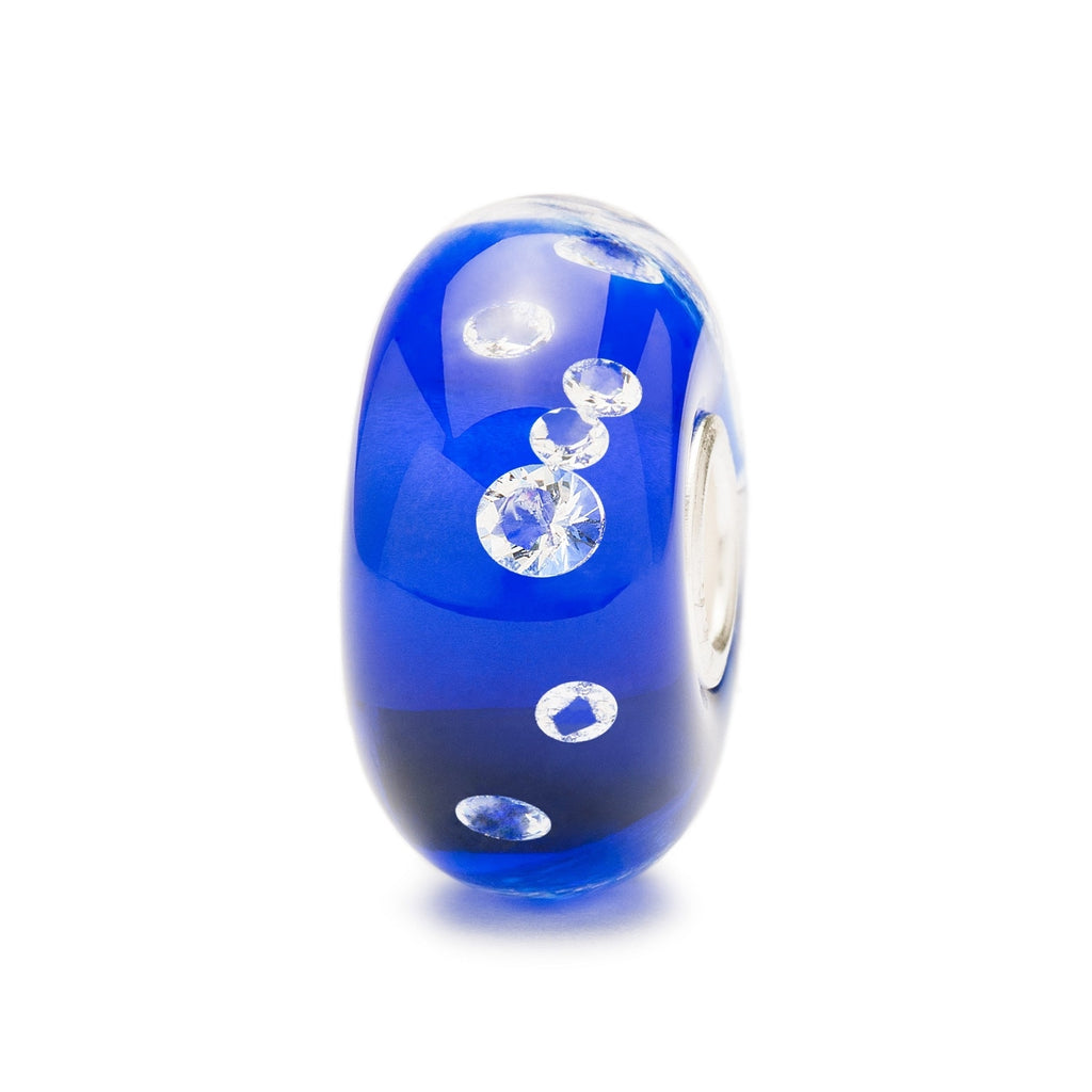Trollbeads Silver & Glass Universal Diamond Blue Charm