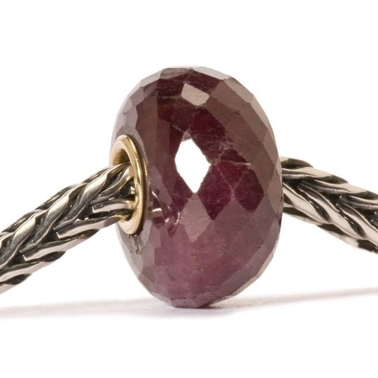 Trollbeads Charm Ruby with Gold