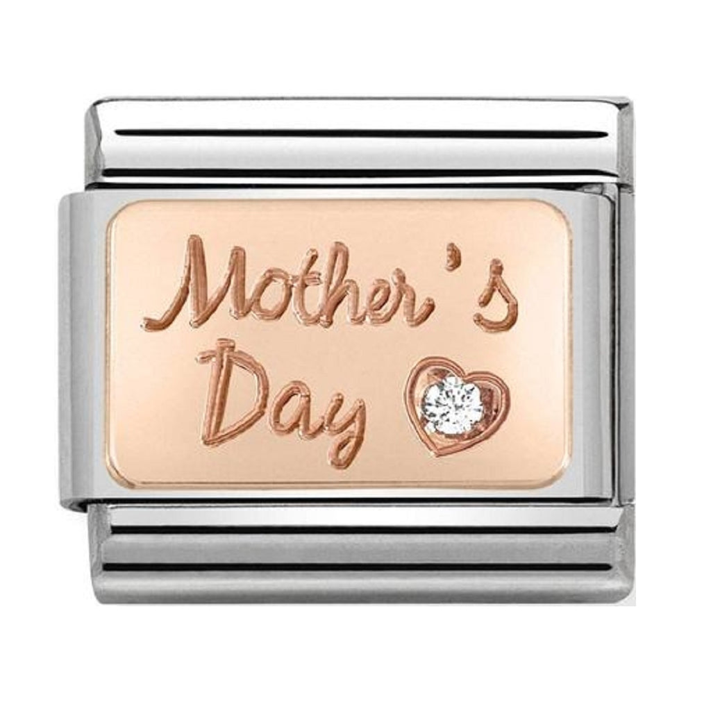 Nomination Link Rose Gold and CZ Mother's Day