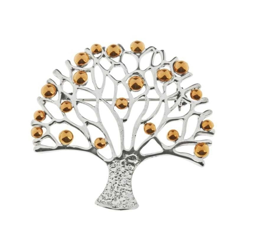 Tianguis Jackson Silver and Copper Tree of Life Brooch