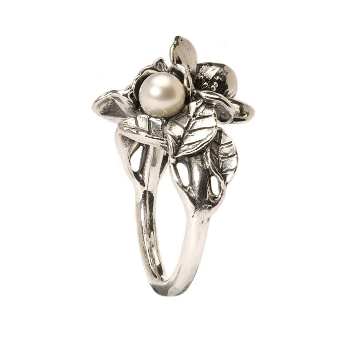 Trollbeads Silver Hawthorn with Pearl Ring Sizes 60