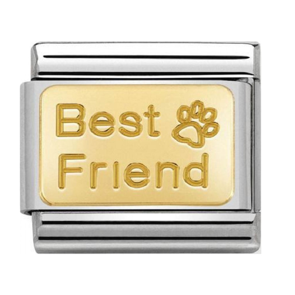 NOMINATION Charm Gold Best Friend with Paw