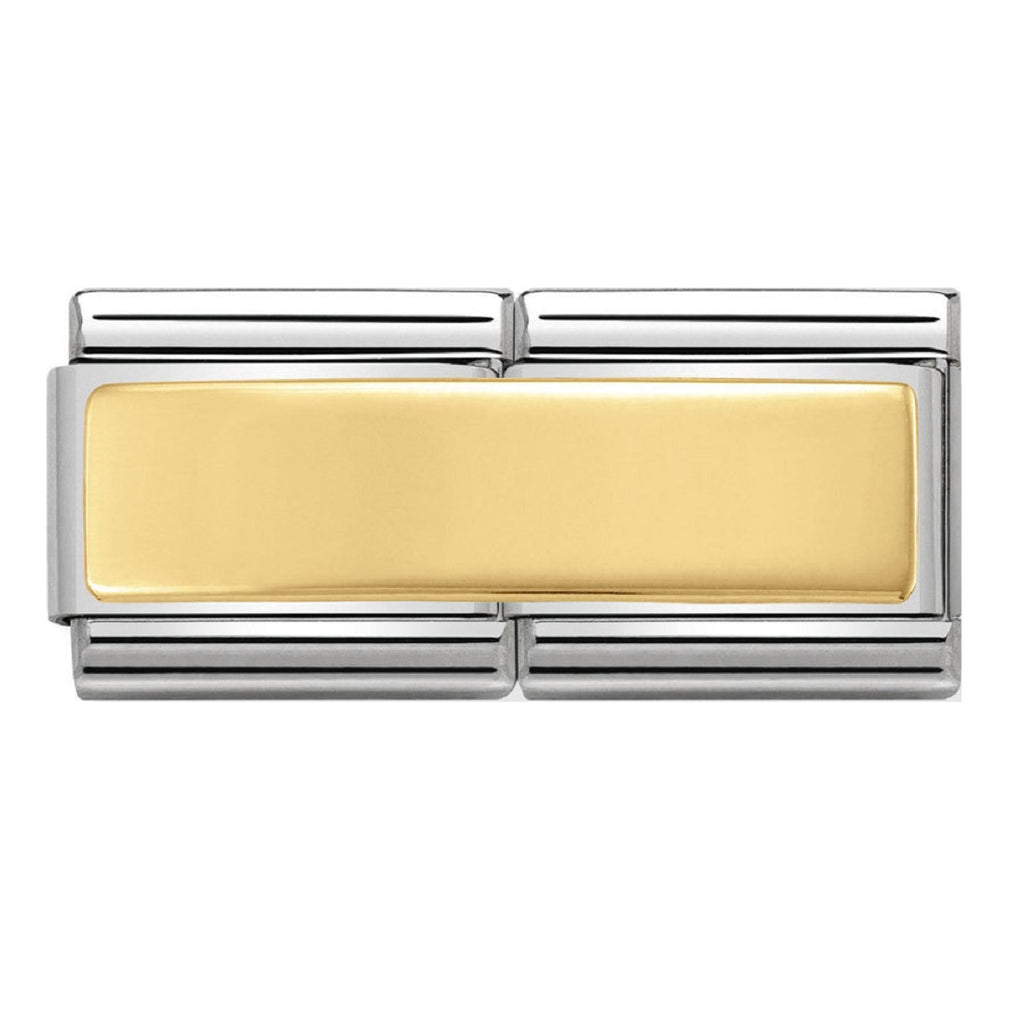 NOMINATION Charm double 18ct Gold Engravable Plate