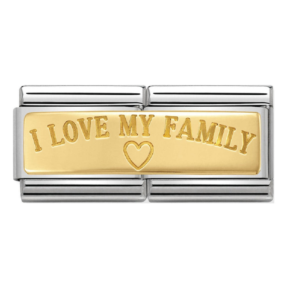 NOMINATION Charm double 18ct Gold I Love My Family
