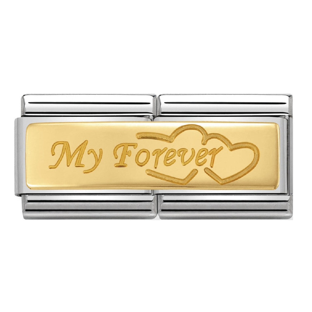 NOMINATION Charm Double 18ct Gold My Forever