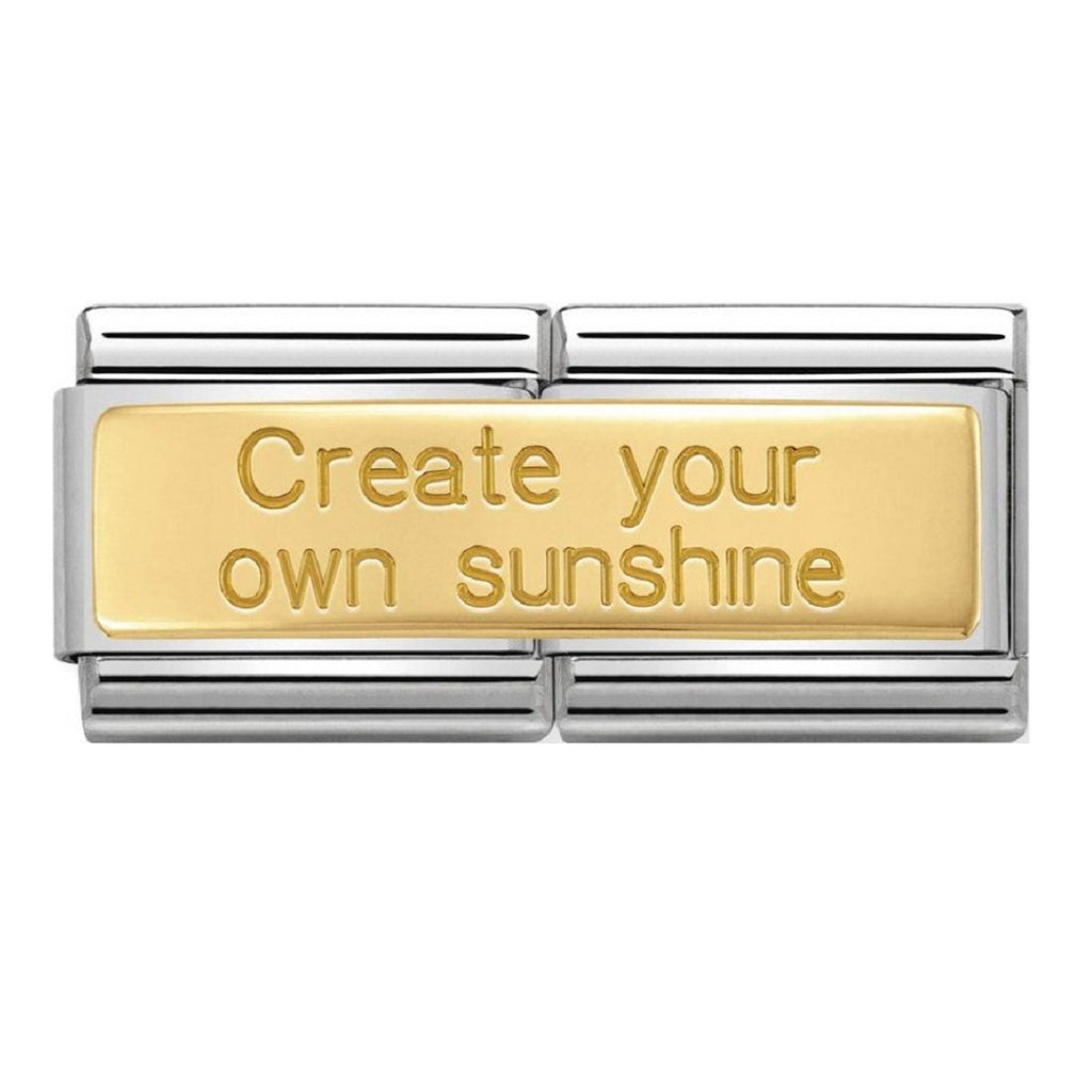 NOMINATION Charm double 18ct Gold Create Your Own Sunshine