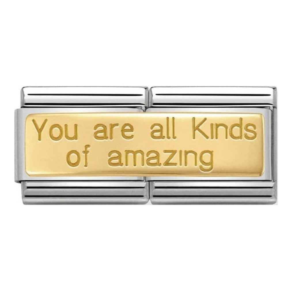 NOMINATION Charm Double 18ct Gold You Are All Kinds Of Amazing