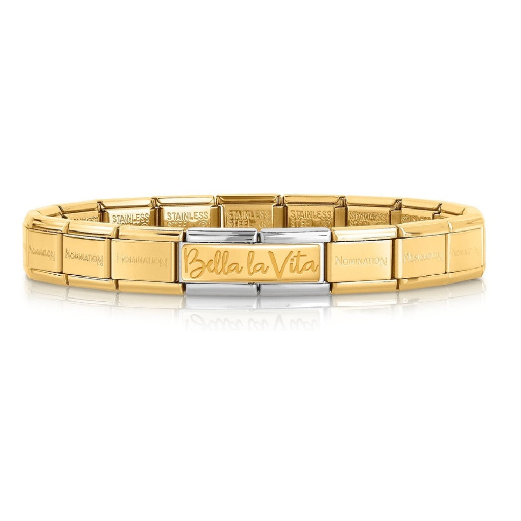 nomination bracelet gold bella la vita
