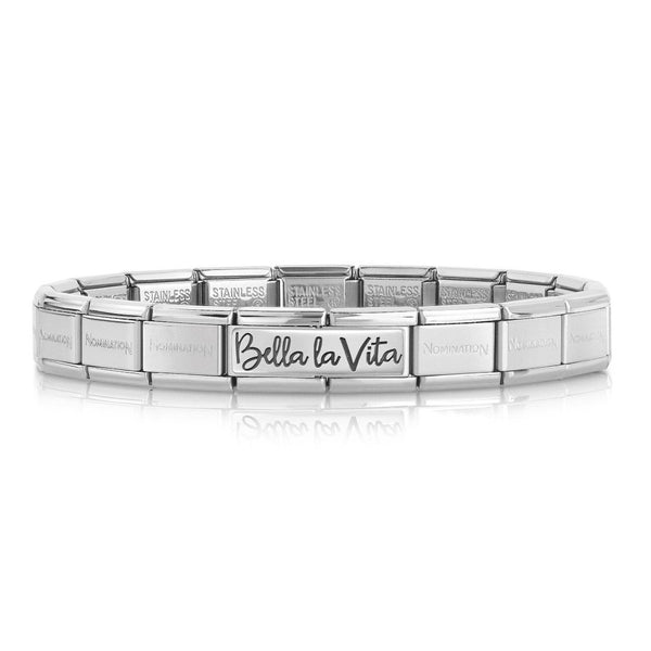 Nomination One Single Nomination Silver Classic Band Base Link (approx 16  for full Bracelet requires Purchase of Nomination Charm) - Jewellery from  Faith Jewellers UK