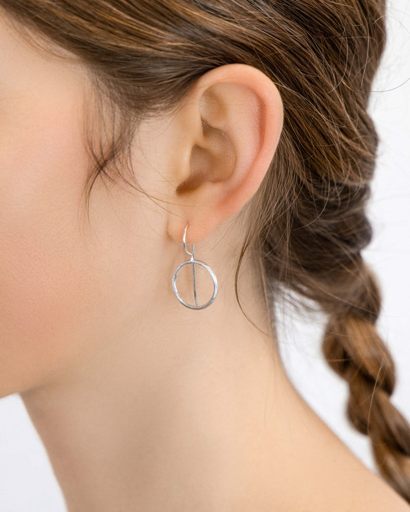 Banyan Sterling Silver Drop Loop Earrings the secret garden UK