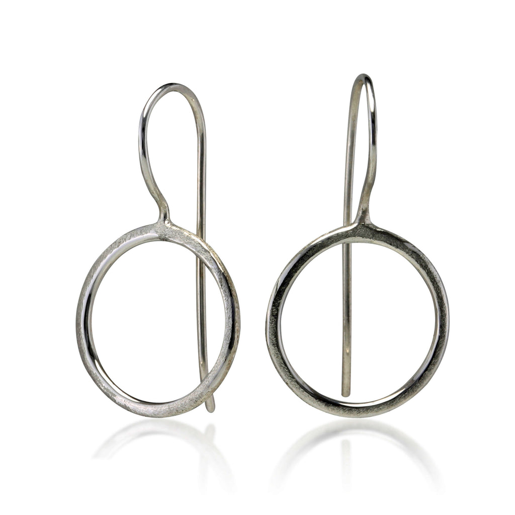 Banyan Sterling Silver Drop Loop Earrings the secret garden UK