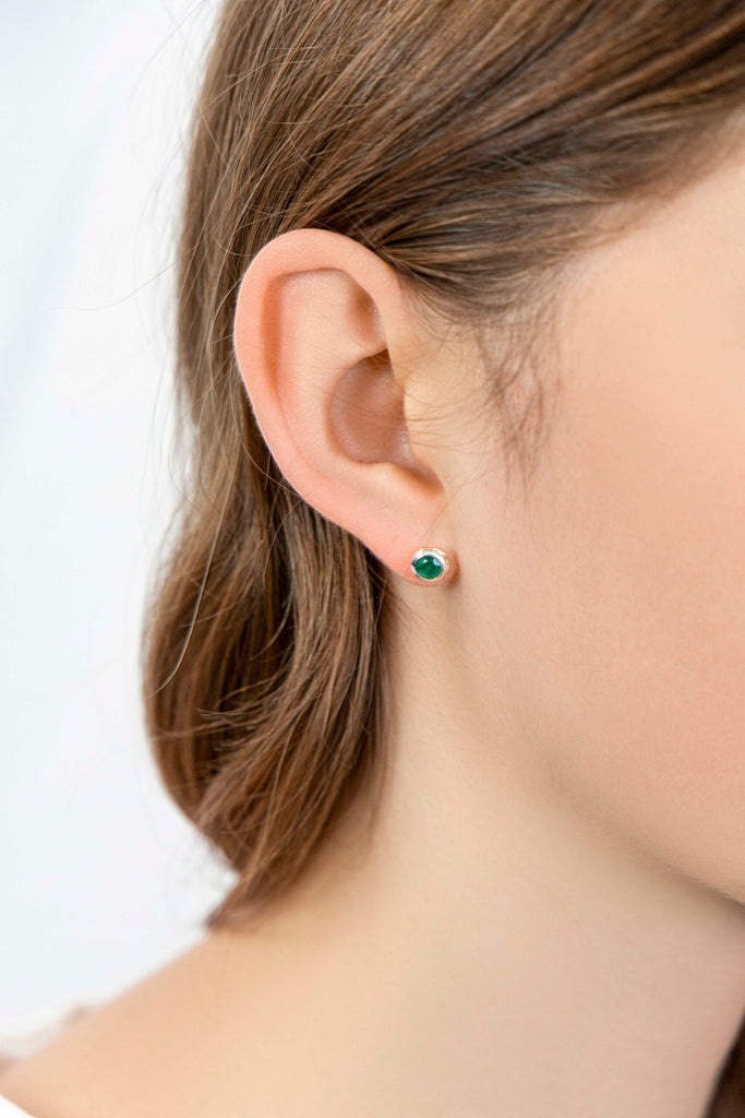 Banyan Emerald Stud Earrings the secret garden UK