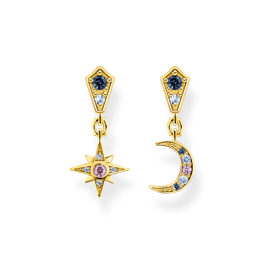 Thomas Sabo Earrings Royalty Star & Moon Gold