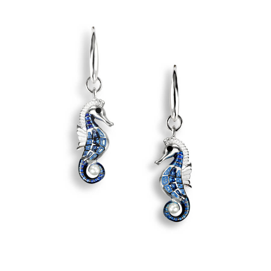 Sterling silver sale seahorse earrings